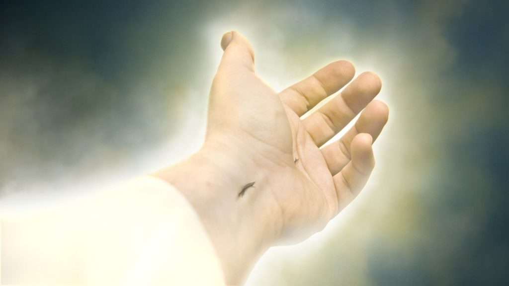 jesus pierced hand
